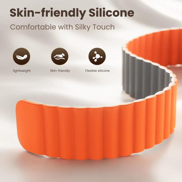 Alt view image 3 of 7 - Magnetic Silicone Band Compatible for Google Fitbit Air, Soft Breathable Workout-Friendly Replacement Strap for Women Men, Waterproof Lightweight Strong Magnet Wristband for Fitbit Air Accessories