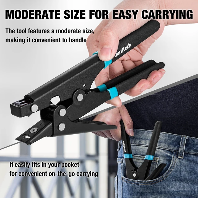 Alt view image 6 of 7 - 8-Inch Zip Tie Tool, Cable Tie Gun Ergonomic Handle, For Fastening and Cutting Plastic or Nylon, Cable Management