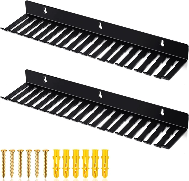 Main image of 2 Pack 19 Slots Wall mountable Cable Hanger and Organizer,Cable Holder,Cable Organizer Studio Storage,Slots Width from 5.5 to 9.5mm for Cord Management Rack
