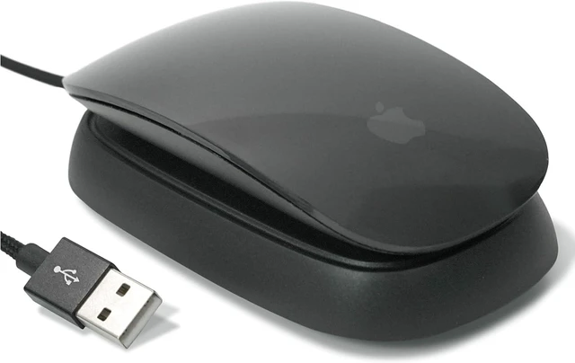 Main image of Charging Station for Apple Magic Mouse, Black Usable As Charging Dock, Stand & Charger, Includes 5ft (1.5m) USB-A Cable, Lightning Connector