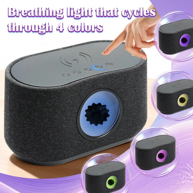 Alt view image 7 of 7 - Ferrofluid Speaker with 15W Wireless Charging, 30W Power Bluetooth Speaker Music Audio Visualizer, Magnetic Fluid Display, Bassup Dual Stereo, Dynamic LED Light for PC/Desk Toy/Home/Office/Study