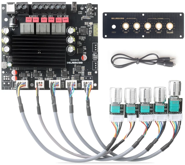 Main image of S200HS-W Power Amplifier Board Bluetooth5.2 TPA3221 Chip with Subwoofer 2.1 Channel 100W×2+200W,Audio Power Amplifier Module (S200HS-W)