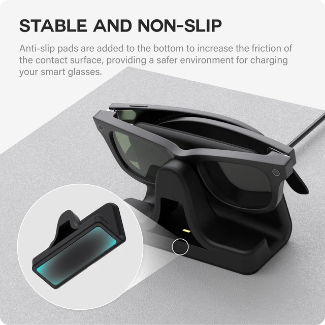 Alt view image 4 of 7 - Charging Stand & Cable Compatible with Ray-Ban Meta (Gen 1 2) Smart Glasses, USB-C