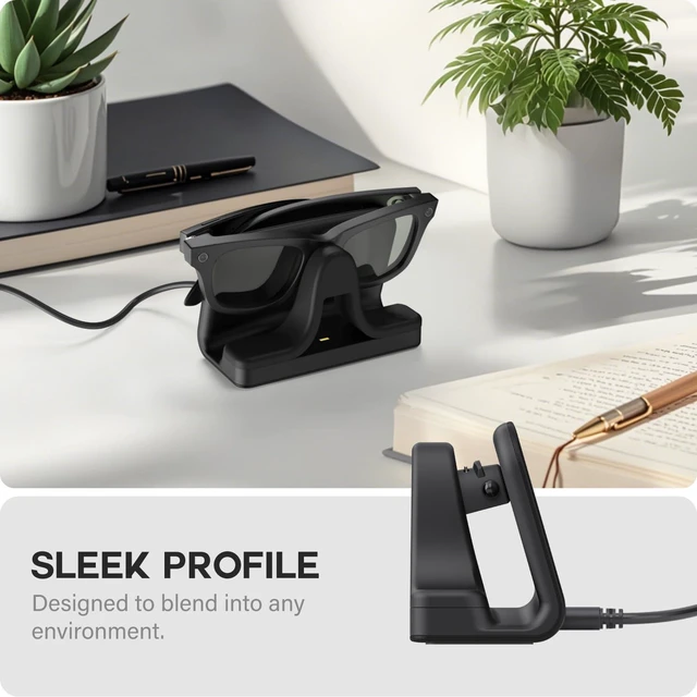 Alt view image 5 of 7 - Charging Stand & Cable Compatible with Ray-Ban Meta (Gen 1 2) Smart Glasses, USB-C
