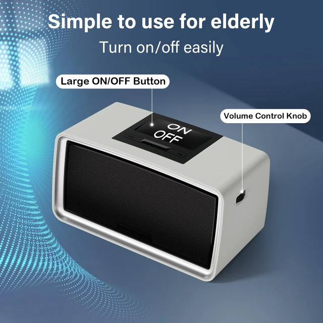 Alt view image 2 of 5 - Big Button Simple Music Player for Seniors Elderly Dementia Alzheimer's No Words of Dementia Alzheimer's on Packaging and Manual, Great Gift, No Need WiFi / Bluetooth with 32GB TF Card