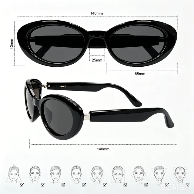 Alt view image 2 of 7 - Black Cat-Eye Chic Smart Translation Polarized Sunglasses Women Tortoise Bluetooth Sunglasses with AI Translation, Free App, Polarized Lenses for Travel, Shopping & Daily Wear
