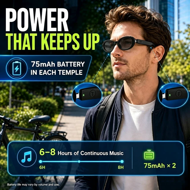 Alt view image 4 of 7 - Black Cat-Eye Chic Smart Translation Polarized Sunglasses Women Tortoise Bluetooth Sunglasses with AI Translation, Free App, Polarized Lenses for Travel, Shopping & Daily Wear