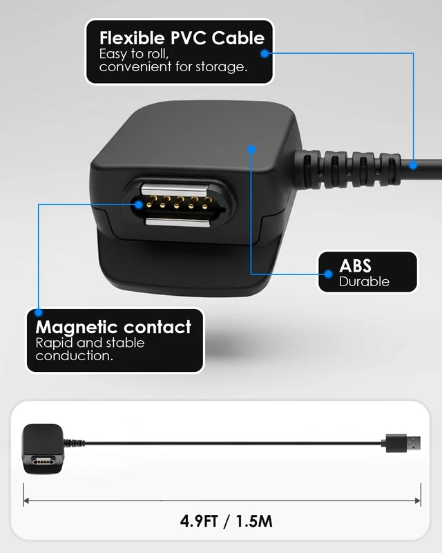 Alt view image 5 of 7 - Magnetic Charging Cable Adapter Compatible with Halo Collar 4 5 Dog Fence, USB