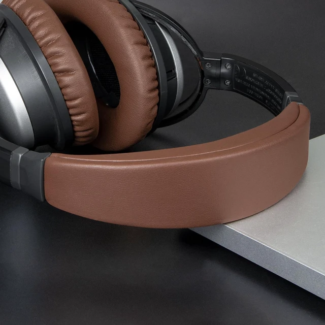 Alt view image 2 of 7 - Headband Cover for Bose QuietComfort 15(QC15)/QuietComfort 2(QC 2) Headphones, Replacement Headstrap Pad Repair Part - Coffee