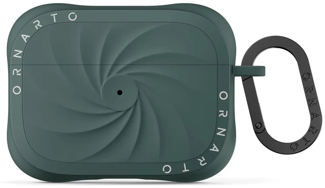 Main image of Vortuxe for AirPods Pro 2 Case & for AirPods Pro Case, Pine Green Style Meets Protection - Velvety Liquid Silicone, 2X MIL-STD Drop Protection, Reinforced Corners, LED Visible, Carabiner