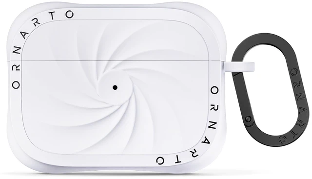 Main image of Vortuxe for AirPods Pro 2 Case & for AirPods Pro Case, White Style Meets Protection - Velvety Liquid Silicone, 2X MIL-STD Drop Protection, Reinforced Corners, LED Visible, Carabiner