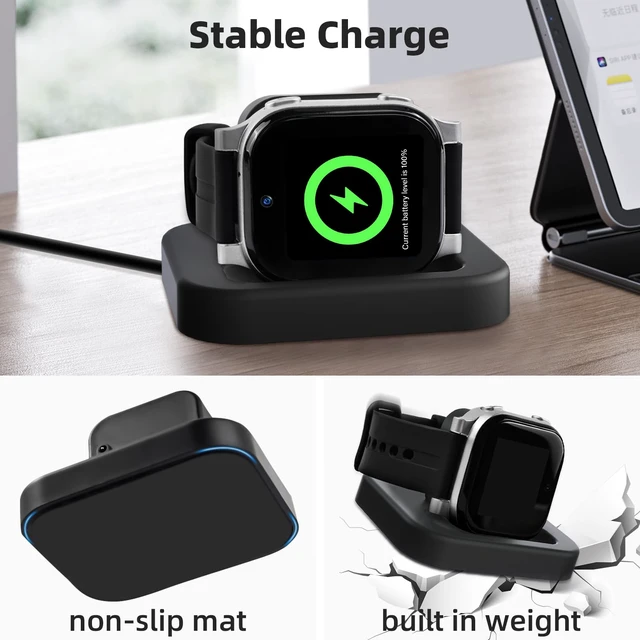 Alt view image 3 of 6 - Charger Dock Compatible with AT&T Amigo Jr Watch, Magnetic Charger Stand with Charging Cable, Accessories for Amigo Jr Watch (Black-1)