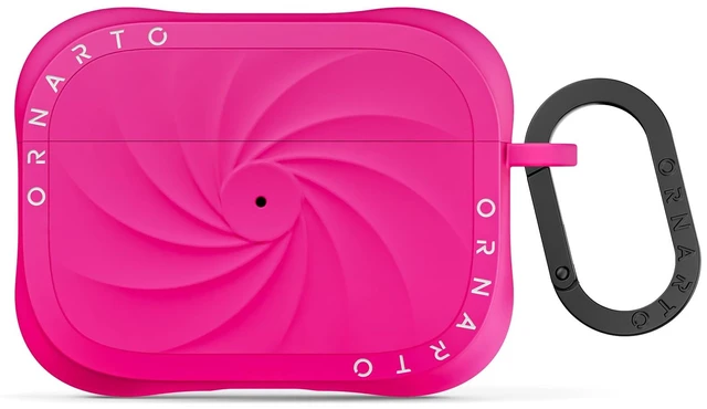 Main image of Vortuxe for AirPods Pro 2 Case & for AirPods Pro Case, Hot Pink Style Meets Protection - Velvety Liquid Silicone, 2X MIL-STD Drop Protection, Reinforced Corners, LED Visible, Carabiner