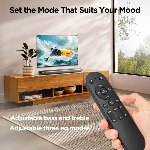 Alt view image 7 of 7 - 2.2ch Dolby Soundbar for Smart TV, 200W Peak Power, 6 Drivers - 2 SUBWOOFER/ 2 Tweeter Build-in, Deep Bass/Clear Voice, 3D Surround Speakers w/HDMI ARC/Opt/BT 5.3, TV/PC Sound Bar-35.4" Long