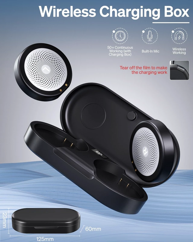 Alt view image 6 of 7 - 2025 Ski Helmet Speaker, True Wireless Earbuds for Audio-Ready Helmets, Bluetooth Headsets with Charging Case & LED Display & IPX5 Water-Resistant, Glove-Friendly Controls