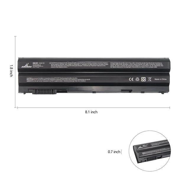 Alt view image 3 of 6 - N3X1D T54FJ 8858X M5Y0X E6420 E6430 Laptop Battery for Dell 65Wh for DELL Latitude E5420 E6540 E6440 E5530 E5430 E6520 T54F3 X57F1 0T54FJ KJ321 Precision M2800 Series 6cell Notebook 11.1V