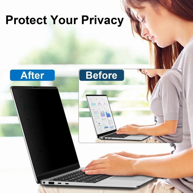 Alt view image 7 of 7 - Magnetic Privacy Screen for 15 Inch Surface Laptop 7th/8th Gen Removable Anti-Glare Laptop Privacy Screen, Anti-Blue Light & Scratch-Resistant, Fits Surface Laptop 2037, 2108, 2136, 2139