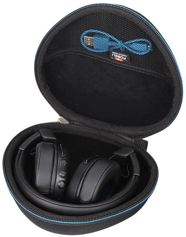 Main image of EVA Kids Headphone Case for JLab/Acer/eKids Spiderman, Case Only Hard EVA Shell, Shockproof & Water-Resistant, Double Zipper Closure, Mesh Pocket, Travel Storage Bag, Black