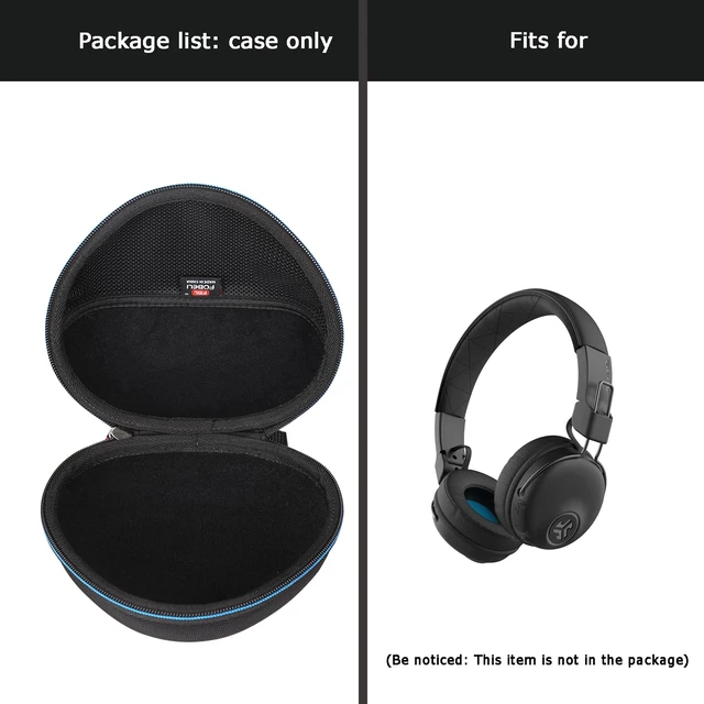 Alt view image 5 of 7 - EVA Kids Headphone Case for JLab/Acer/eKids Spiderman, Case Only Hard EVA Shell, Shockproof & Water-Resistant, Double Zipper Closure, Mesh Pocket, Travel Storage Bag, Black