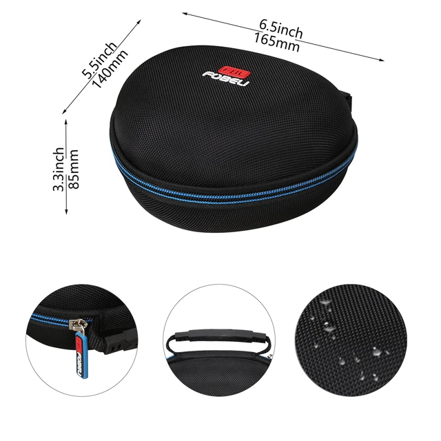 Alt view image 4 of 7 - EVA Kids Headphone Case for JLab/Acer/eKids Spiderman, Case Only Hard EVA Shell, Shockproof & Water-Resistant, Double Zipper Closure, Mesh Pocket, Travel Storage Bag, Black