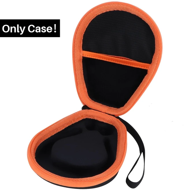 Alt view image 2 of 7 - Storage Case Compatible with SHOKZ New OpenRun Pro 2/ Mini/OpenRun 1/ OpenSwim/OpenMove Open-Ear Sport Headphones (Black+ Orange Case)