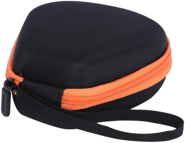 Alt view image 6 of 7 - Storage Case Compatible with SHOKZ New OpenRun Pro 2/ Mini/OpenRun 1/ OpenSwim/OpenMove Open-Ear Sport Headphones (Black+ Orange Case)