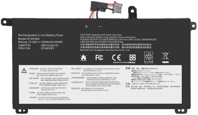 Main image of 01AV493 Laptop Battery Replacement for ThinkPad T570 T580 P51S P52S Series 00UR890 00UR892 SB10L84121 SB10L84122 SB10L84123 T570 00UR891 00UR892