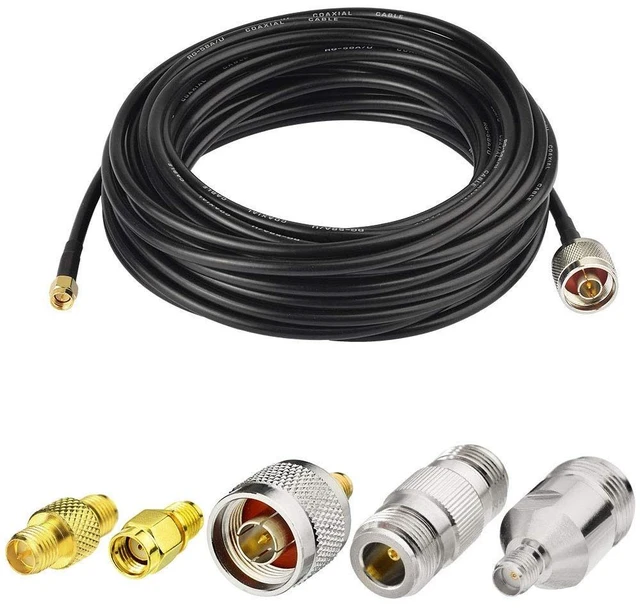 Main image of N Male to SMA Male RG58 Cable 3ft + 5pcs Coax Adapter Kit 50 Ohm Low Loss n to sma cable kit for WiFi Router GPS Receiver Antenna Booster Gateway 3G 4G 5G ADS-B Antenna etc