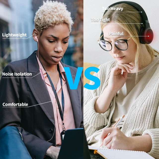 Alt view image 5 of 7 - USB Headphones with Mic for Laptop PC, 7.5ft Magnetic Wired Earbuds Pink Noise Isolation in-Ear Earphones with Mute Volume Control Stereo Bass for Dell/HP/Acer/Chromebook/Desktop/Zoom Meeting/School