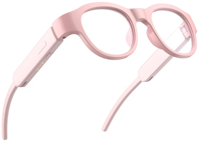 Main image of Kids Smart Glasses with LED Lights, Bluetooth 5.4 Open-Ear Audio, Touch Control, Magnetic Charging, Ages 6-12 (Pink)