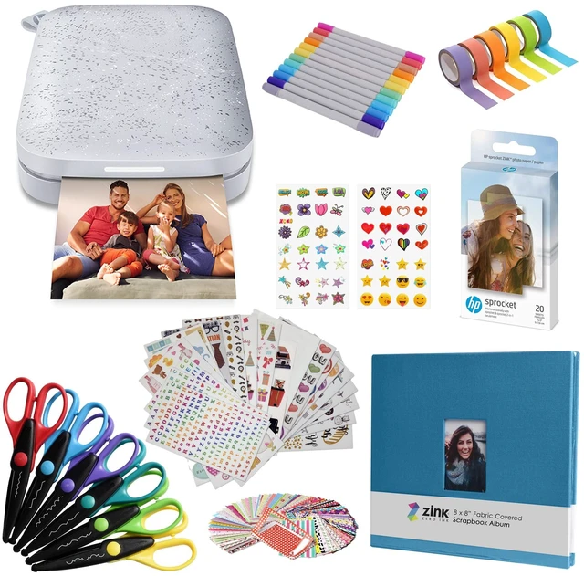 Main image of Sprocket Portable 2x3 Instant Photo Printer (Luna Pearl) Fun Scrapbook Bundle