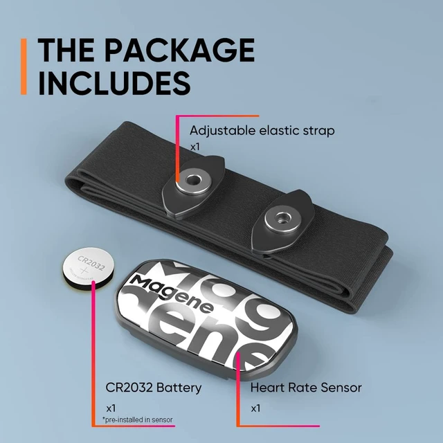 Alt view image 7 of 7 - H603 Chest Strap Heart Rate Monitor, ANT+ and Bluetooth Compatible with Fully Adjustable Strap, iPhone & Android Compatible