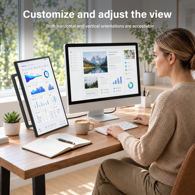 Alt view image 6 of 7 - 16" 144Hz Portable Gaming Monitor,1920x1200P IPS FHD External Monitor, Dual Speakers USB-C HDMI Second Screen for Laptop PC Mac Phone Xbox PS4/5 Switch