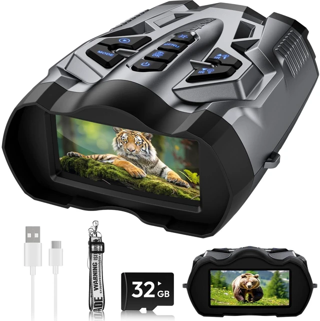 Main image of 4K Night Vision Goggles for Adult,16X Zoom Night Vision Binoculars with 1000FT Infrared Range,5000mAh Rechargeable Battery,3.5" Screen,Include 32GB Card,Gift for Mens and Outdoor Enthusiasts