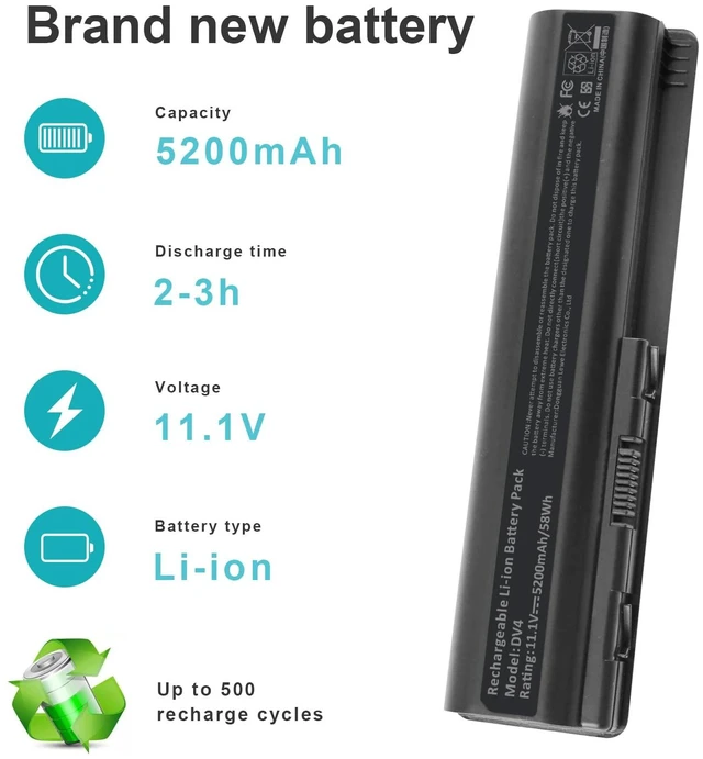 Alt view image 5 of 7 - AC Doctor INC Laptop Battery Replacement for HP G50 G60 G61 G70 484170-002 HSTNN-IB79 HSTNN-Q34C KS526AA HSTNN-UB72 Spare 484170-001 497694-001 498482-001 484170-002 485041-001