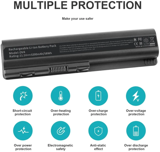 Alt view image 6 of 7 - AC Doctor INC Laptop Battery Replacement for HP G50 G60 G61 G70 484170-002 HSTNN-IB79 HSTNN-Q34C KS526AA HSTNN-UB72 Spare 484170-001 497694-001 498482-001 484170-002 485041-001