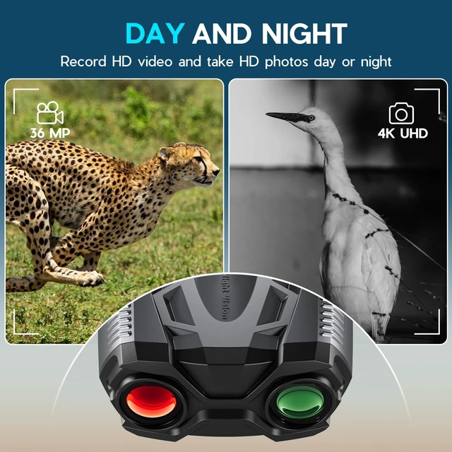 Alt view image 6 of 7 - 4K Night Vision Goggles for Adult,16X Zoom Night Vision Binoculars with 1000FT Infrared Range,5000mAh Rechargeable Battery,3.5" Screen,Include 32GB Card,Gift for Mens and Outdoor Enthusiasts