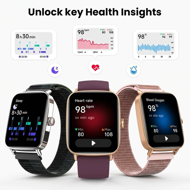 Alt view image 4 of 7 - Smart Watch for WomenPurple 100+ Watch Face