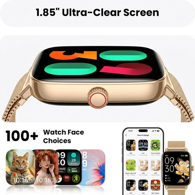 Alt view image 5 of 7 - Smart Watch for WomenGold 100+ Watch Face