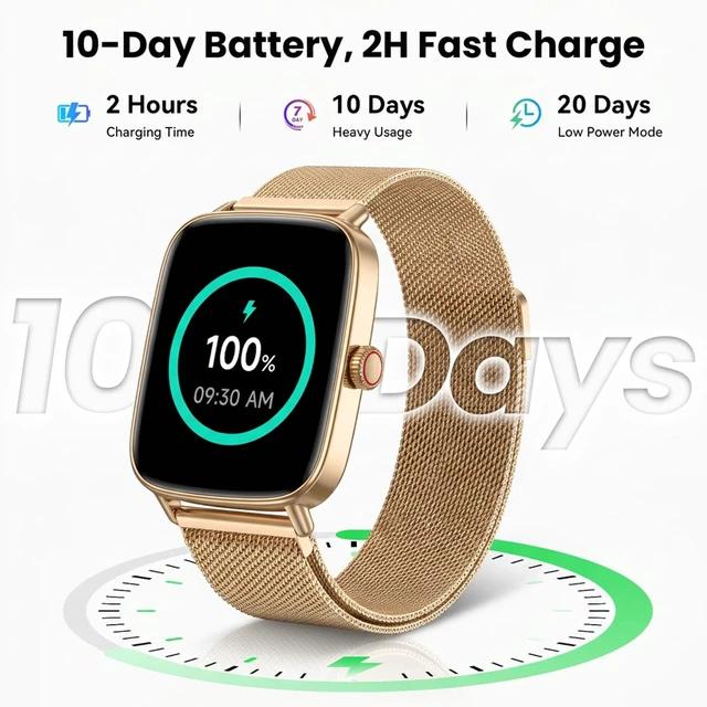 Alt view image 6 of 7 - Smart Watch for WomenGold 100+ Watch Face