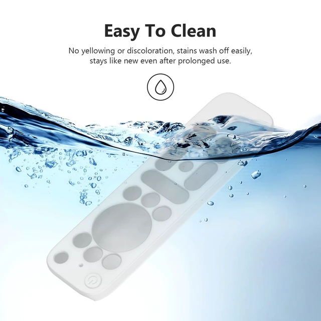 Alt view image 6 of 6 - Cover for onn Google TV 4K Pro 2024 Remote, White Silicone Case 2024 Model, Android TV Box Compatible, Protective Skin Protector