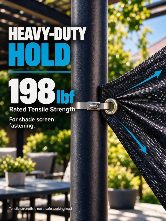 Alt view image 4 of 7 - Metal Zip Ties Heavy Duty 11.8 Inch 304 Stainless Steel Cable Tie 100 Pcs All-Weather Fastener Straps for Chain Link Fence, Exhaust Wrap & Outdoor Wire Mesh