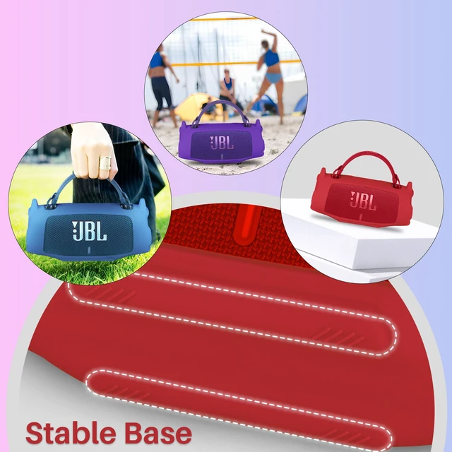Alt view image 6 of 7 - Silicone Cover Compatible with JBL Charge 6 Portable Speaker Precisely Tailored Silicone Cover, Anti-Slip Texture, Shock Buffer Protection, Lightweight Carry, Squad Green Cover