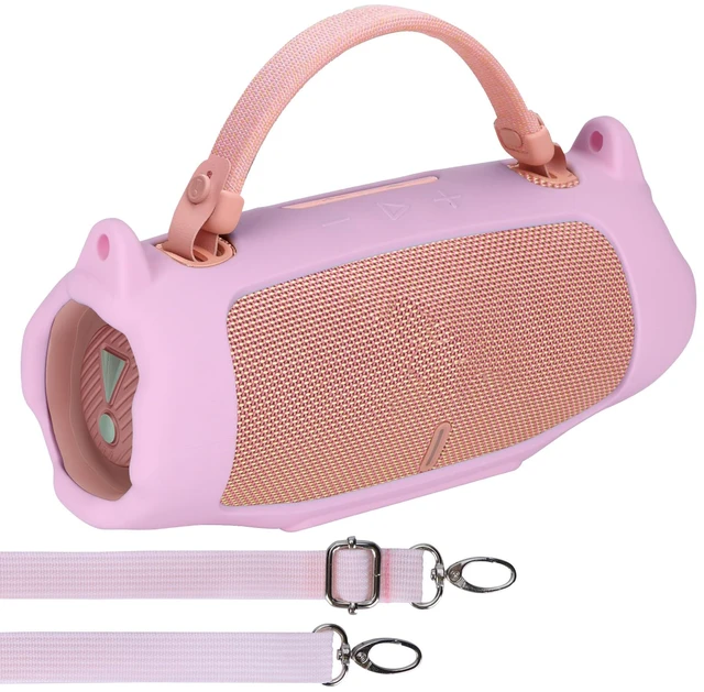 Main image of Silicone Cover Compatible with JBL Charge 6 Portable Speaker Precisely Tailored Silicone Cover, Anti-Slip Texture, Shock Buffer Protection, Lightweight Carry, Pink Cover