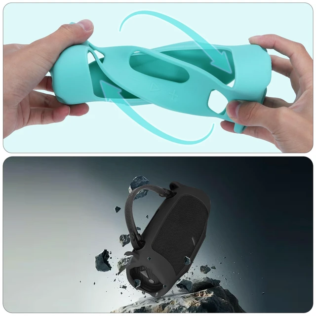 Alt view image 7 of 7 - Silicone Cover Compatible with JBL Charge 6 Portable Speaker Precisely Tailored Silicone Cover, Anti-Slip Texture, Shock Buffer Protection, Lightweight Carry, Pink Cover