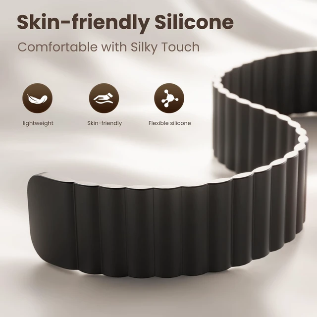 Alt view image 3 of 7 - Magnetic Silicone Band Compatible for Google Fitbit Air, Soft Breathable Workout-Friendly Replacement Strap for Women Men, Waterproof Lightweight Strong Magnet Wristband for Fitbit Air Accessories