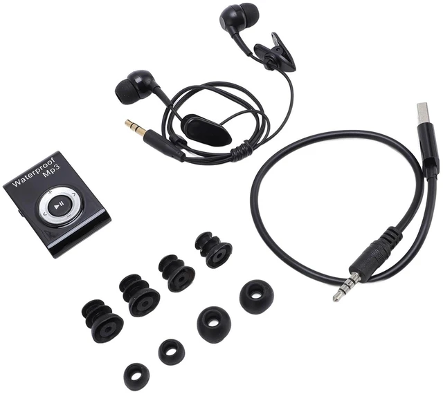 Main image of IPX8 Water Proof MP3 Player for Swimming, 8GB Underwater Music Player with Lossless Sound, Secure Clip & Water Proof Headphones for Diving, Surfing, Running, Skiing (Black)