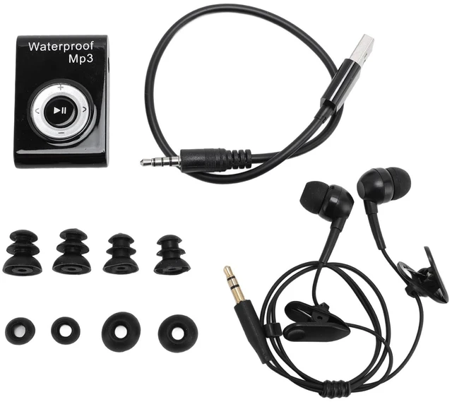 Alt view image 7 of 7 - IPX8 Water Proof MP3 Player for Swimming, 8GB Underwater Music Player with Lossless Sound, Secure Clip & Water Proof Headphones for Diving, Surfing, Running, Skiing (Black)