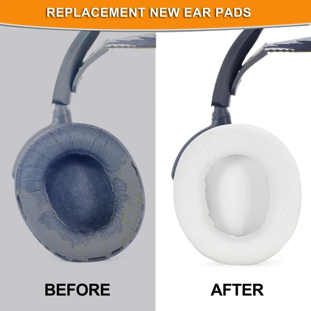 Alt view image 5 of 7 - Earpads for Steelseries Arctis Nova Pro Wireless/Nova Elite (Not Fit Nova Pro Wired),Durable White Mesh Fabric Replacement Ear Cushion