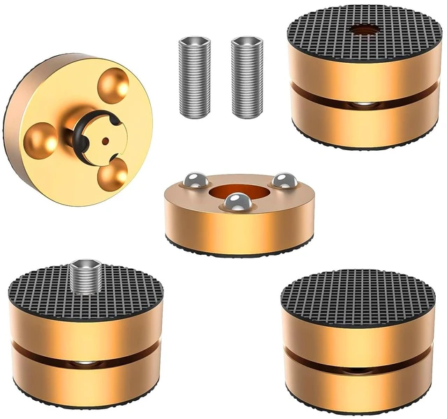Main image of Audiocrast HiFi Speaker Spikes Stand Feet Shock Absorber Feet Pads Isolation Feet 40mm×23mm Aluminum with Balls for Audio Speaker Subwoofer CD DVD Amplifier Turntable DAC